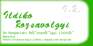 ildiko rozsavolgyi business card